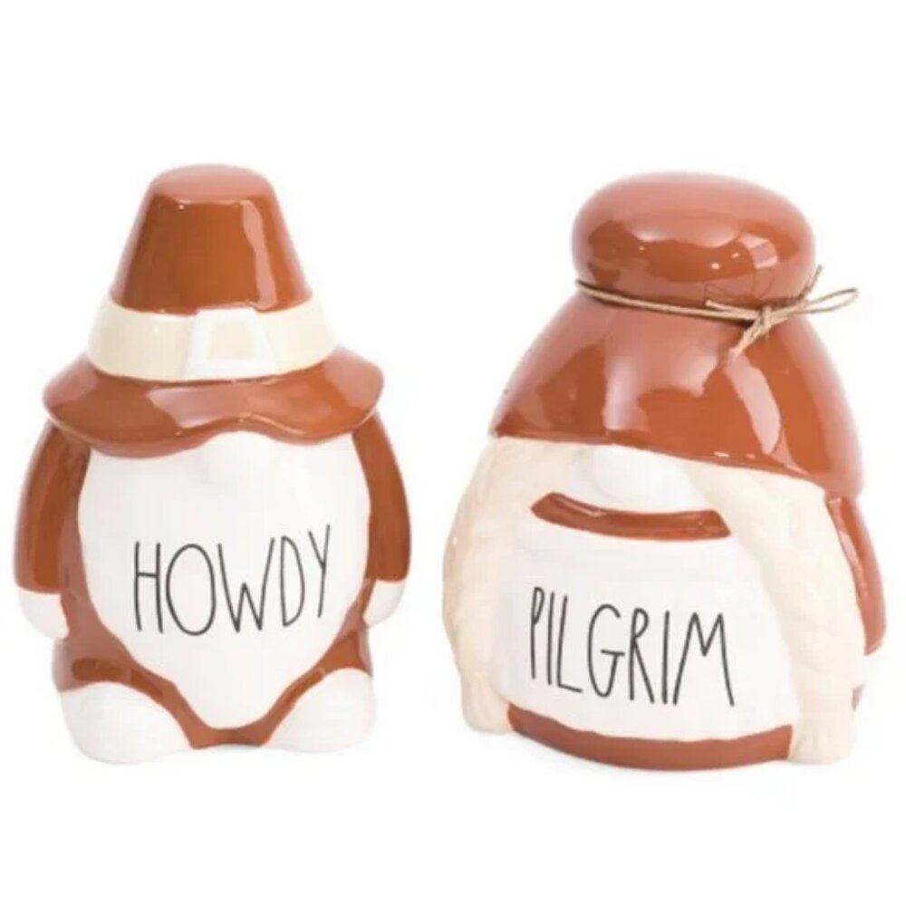 Rae Dunn "Howdy Pilgrim" Gnomes SET